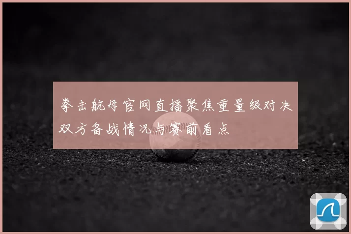 拳击航母官网直播聚焦重量级对决双方备战情况与赛前看点